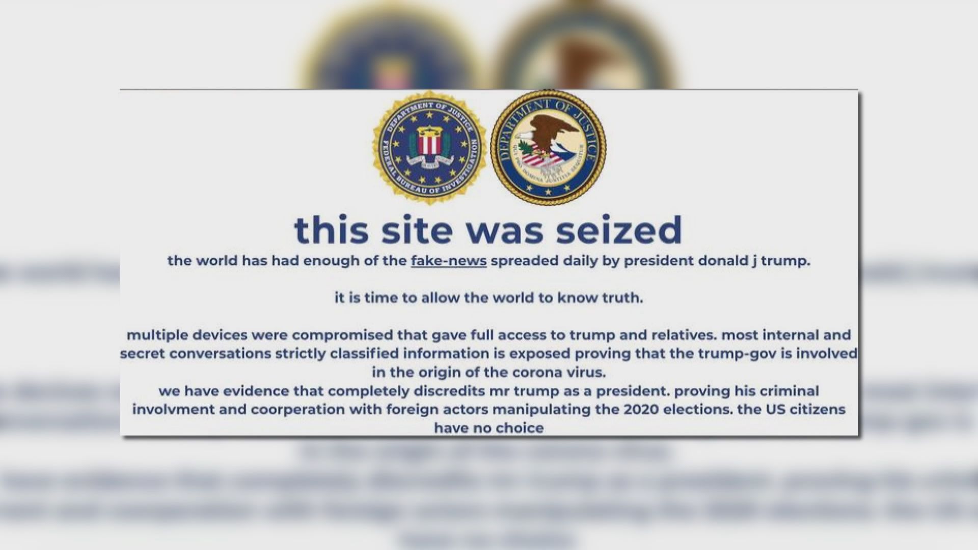 【環球薈報】donaldjtrump.com被黑客攻擊約半小時