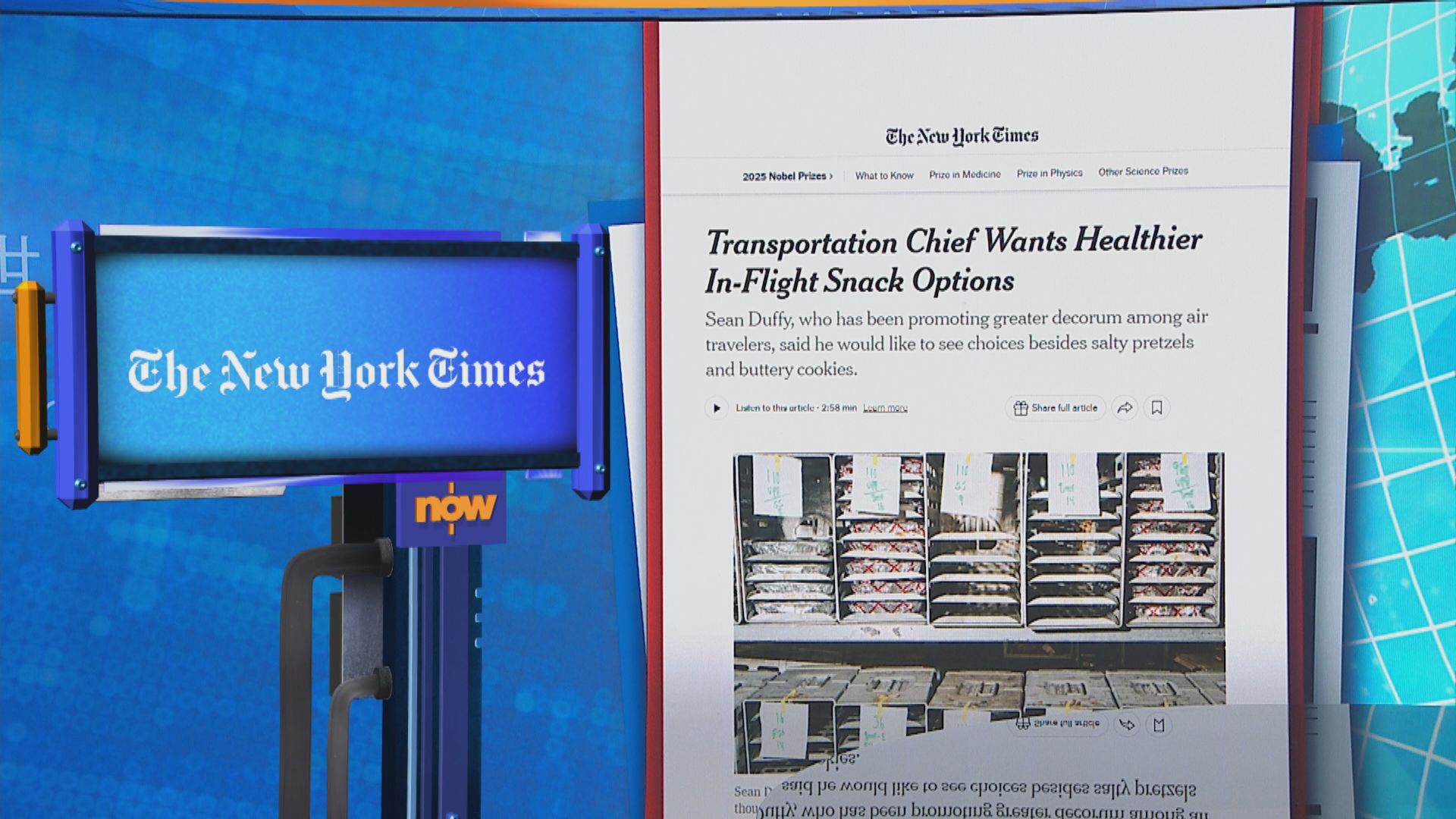 世味天下｜美國運輸部長達菲呼籲航空公司提供更健康零食