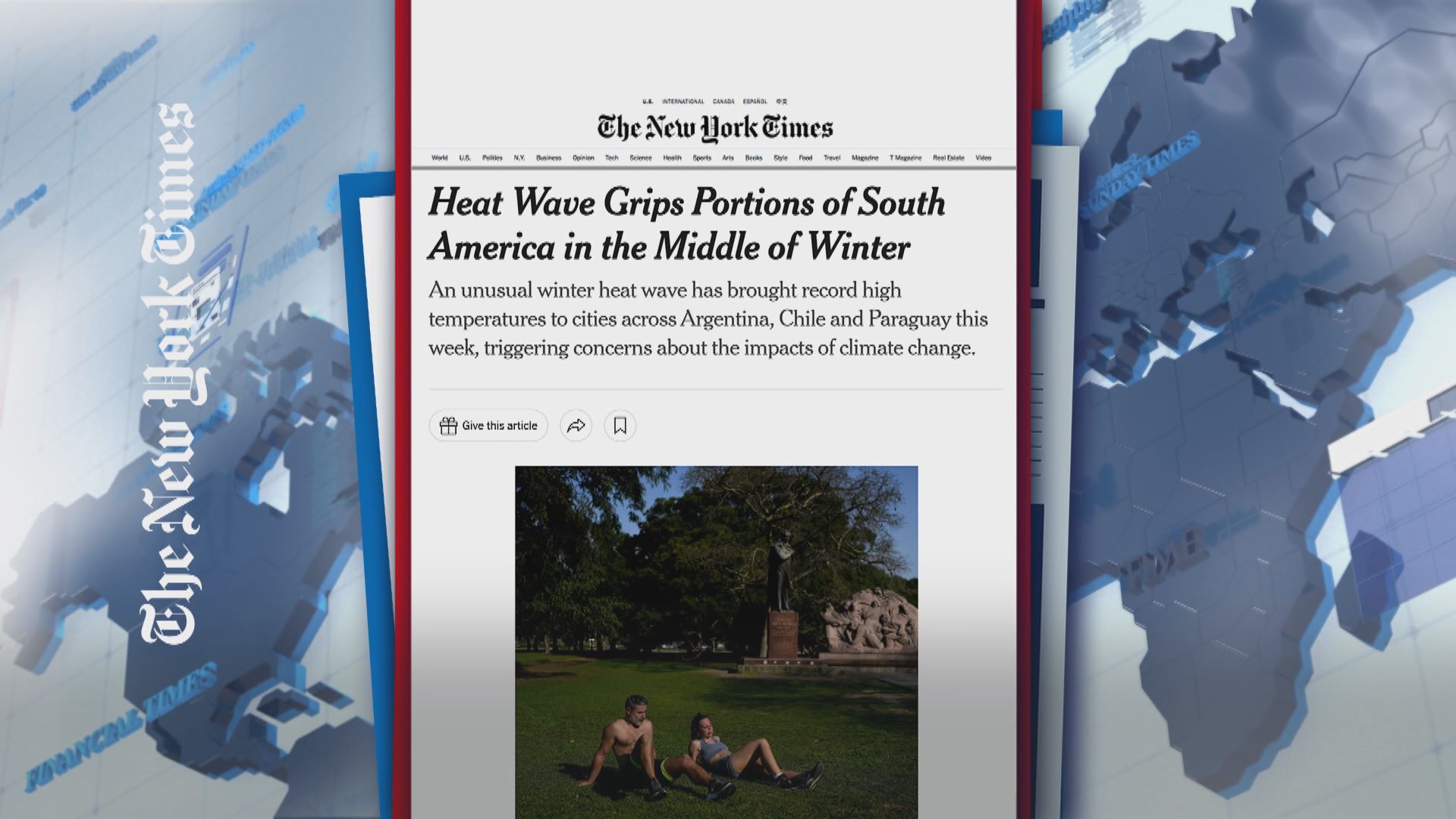 【環球薈報】南美洲多國出現「冬季熱浪」