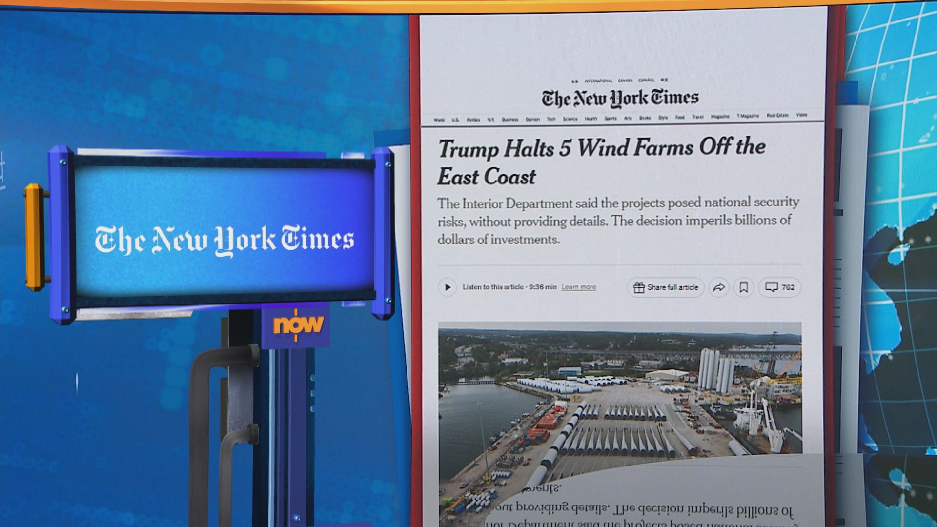 世味天下｜華府以國安威脅為由叫停美國東岸5個風力發電項目