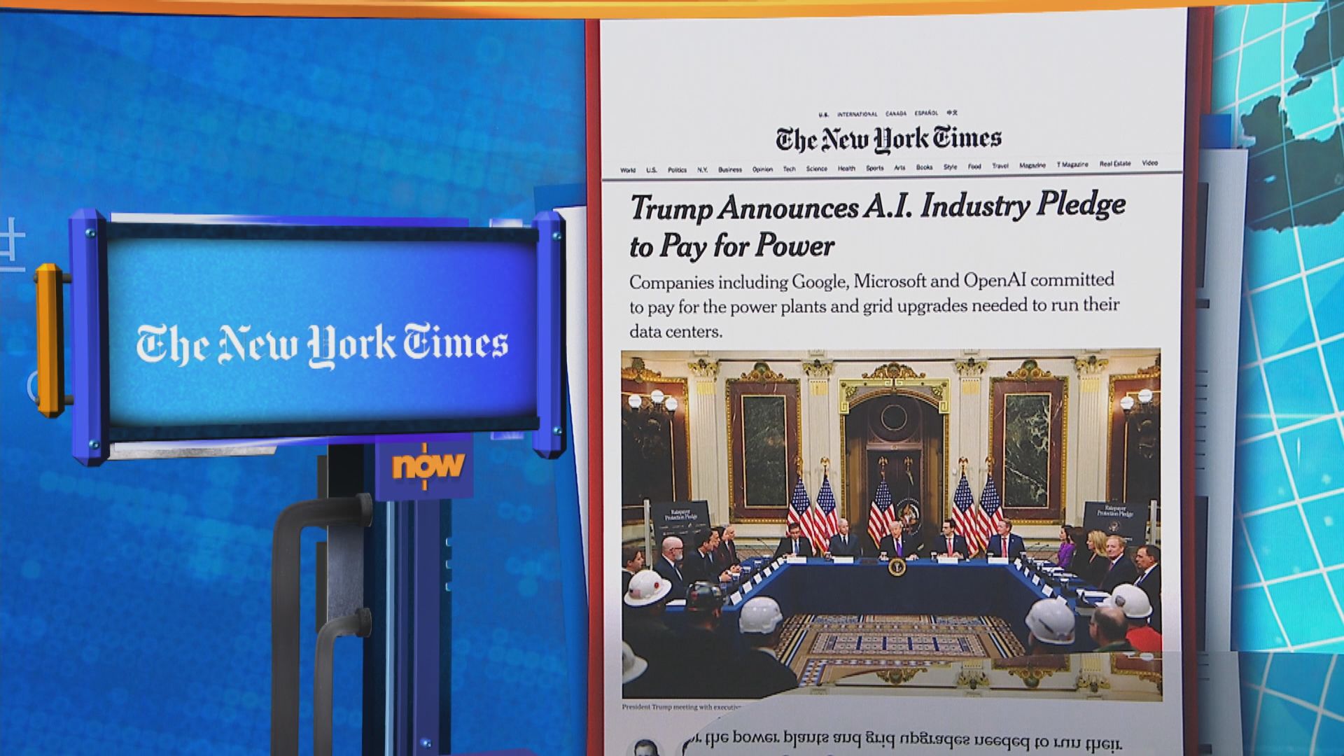 世味天下｜特朗普宣布人工智能企業承諾負擔因數據運算中心需求而上升的電費