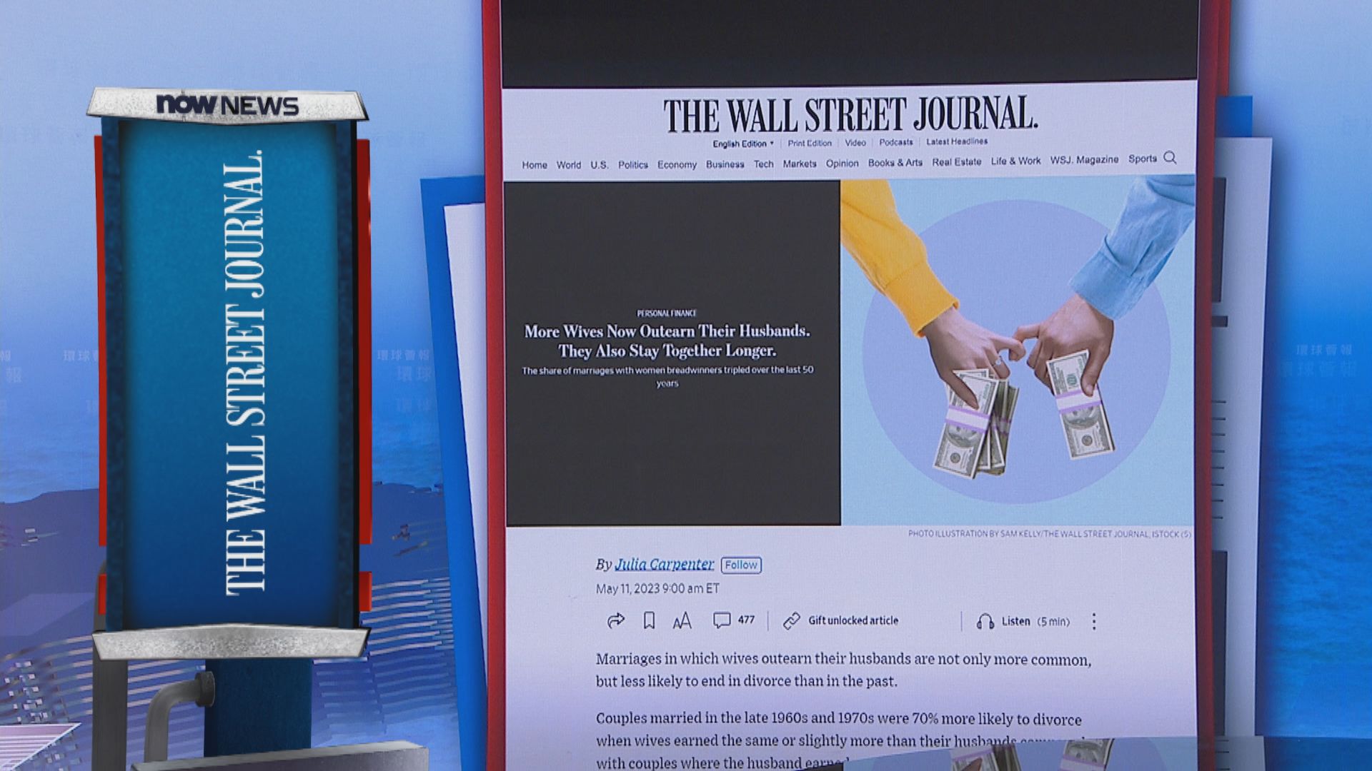 【環球薈報】美國研究顯示現今丈夫較能接受妻子收入比自己高