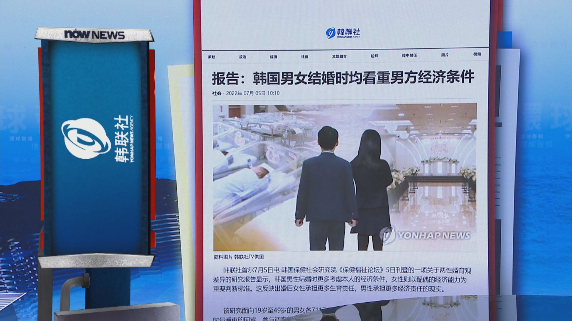 【環球薈報】南韓男女結婚時均看重男方經濟能力