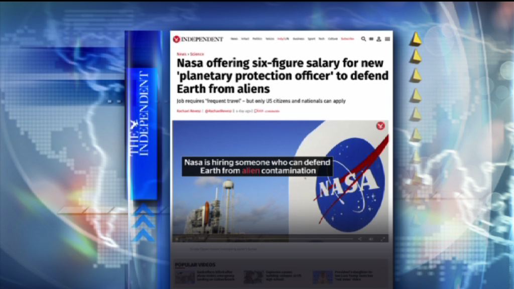 【環球薈報】NASA聘行星保衛員保護地球