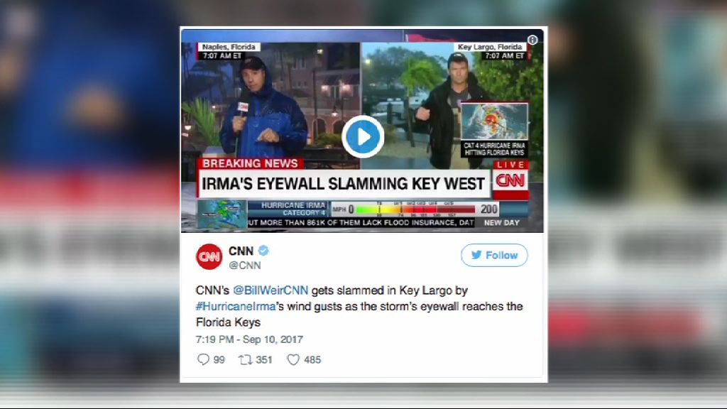 【環球薈報】美記者風暴下戶外直播惹爭議