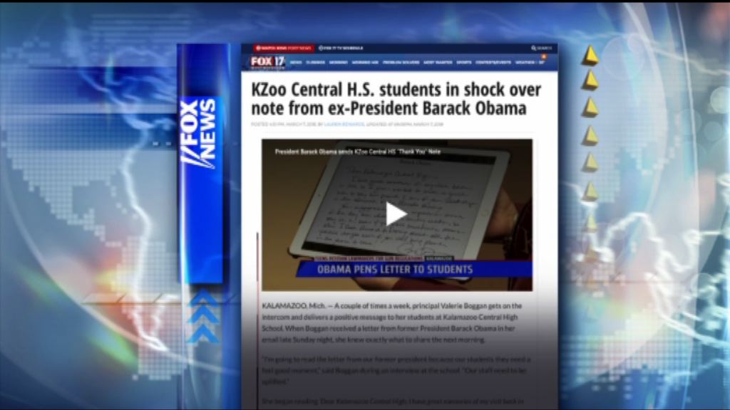 【環球薈報】奧巴馬寫信給學生支持加強槍管