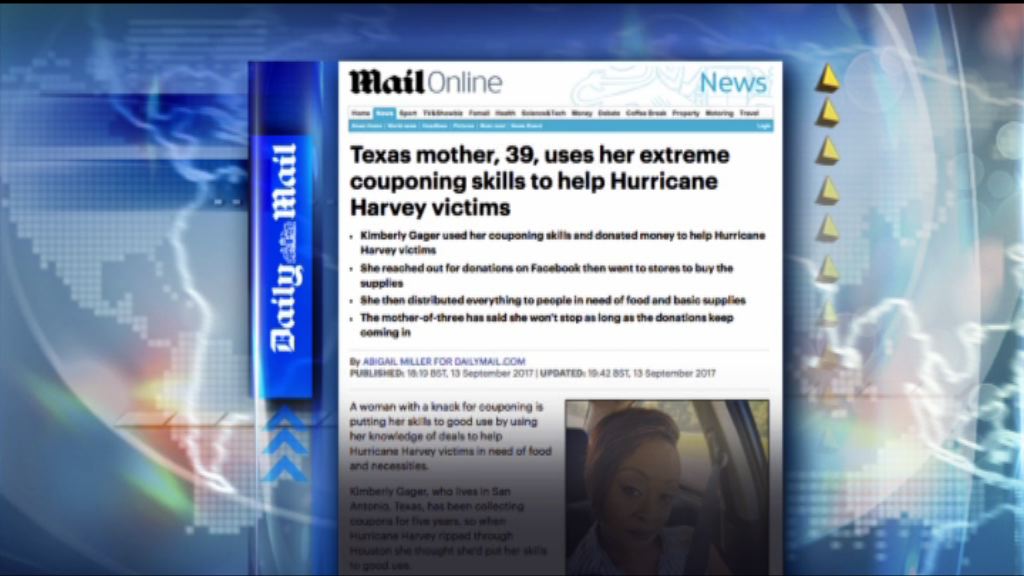 【環球薈報】得州母親以優惠券助風災災民