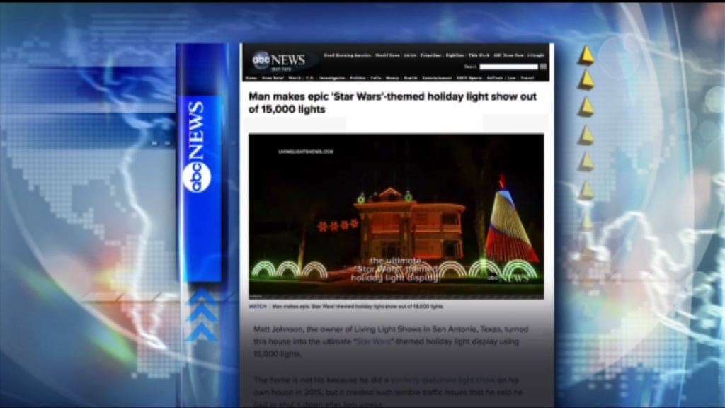 【環球薈報】美國男子將星戰元素加入聖誕燈飾