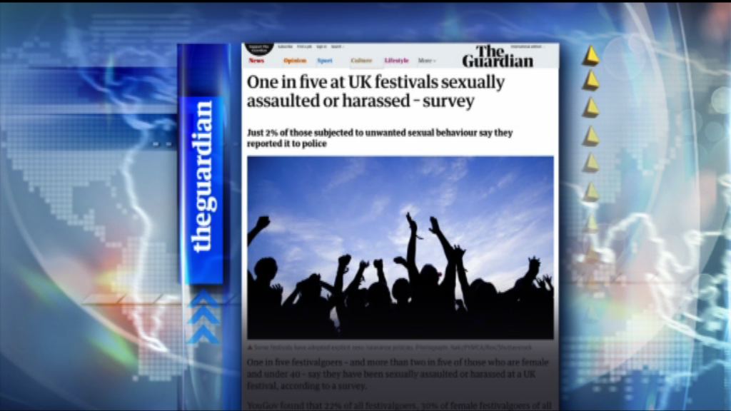 【環球薈報】研究指四成女性於音樂節曾遭性騷擾 