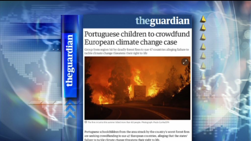 【環球薈報】葡國兒童入稟起訴多國減排不力