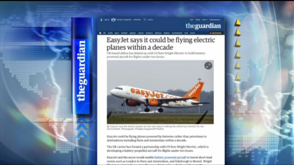 【環球薈報】廉航與科技公司合作研發電動飛機