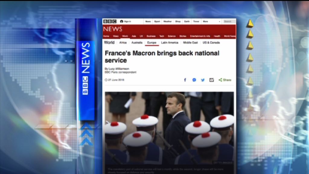 【環球薈報】法國擬恢復國民服務制