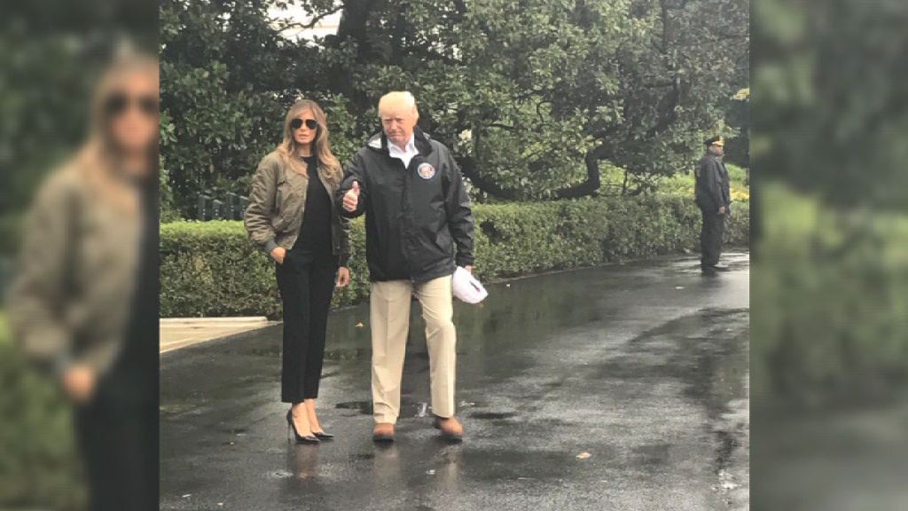 【環球薈報】特朗普夫婦視察得州災情時衣著惹非議