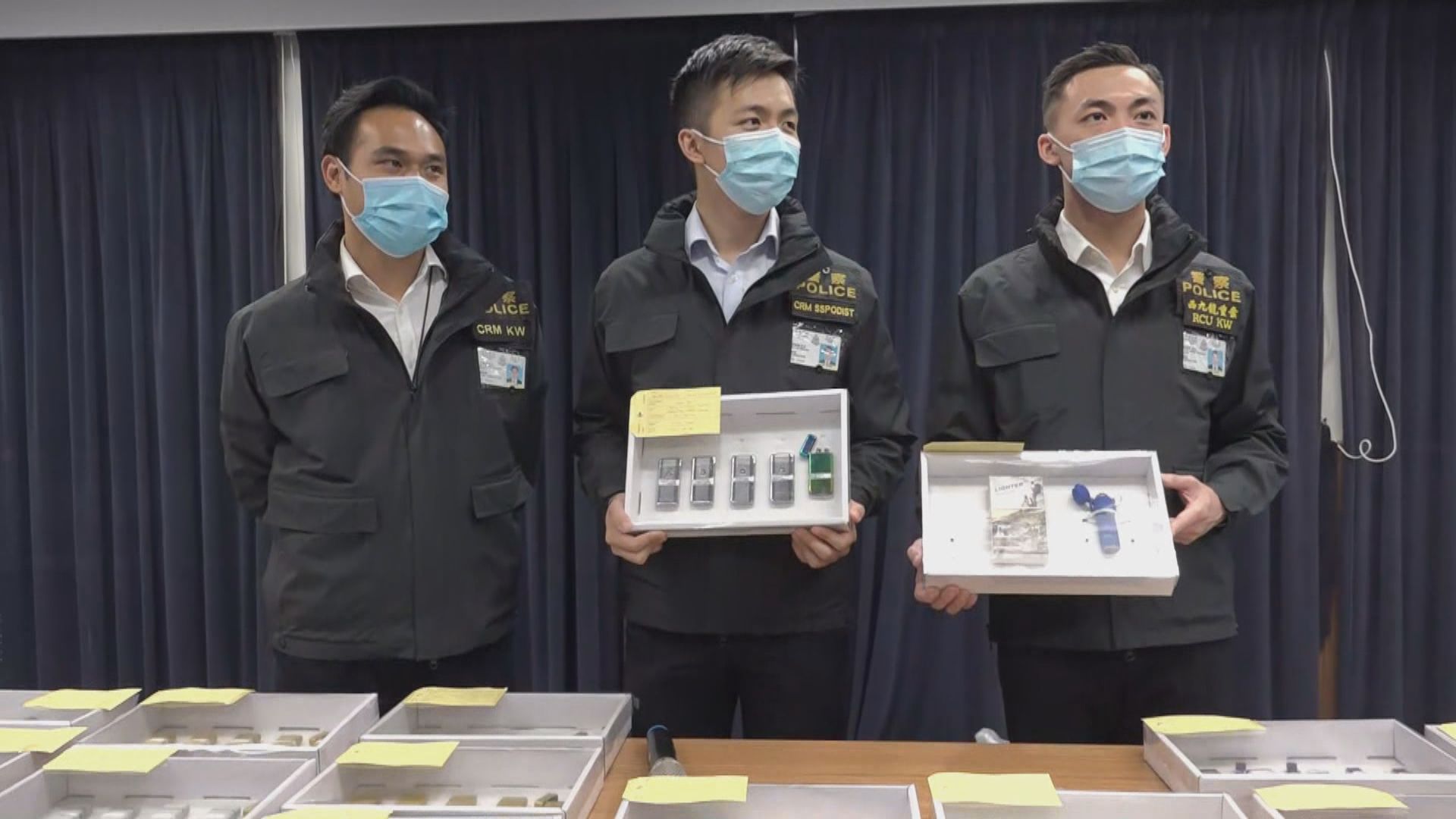 警方檢獲75個電弧打火機拘兩男