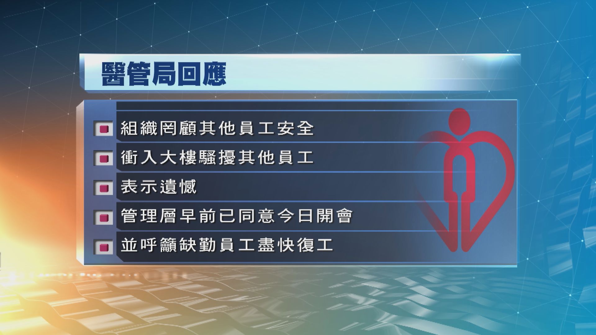 醫管局：對工會強行衝入辦公室大樓表遺憾