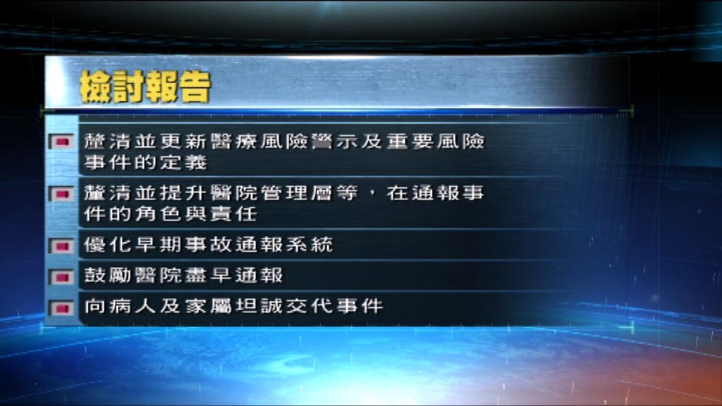醫管局報告倡改善風險通報機制