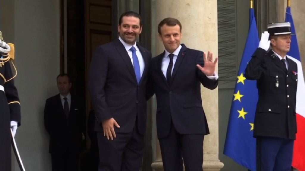 黎巴嫩總理抵達巴黎與馬克龍會晤