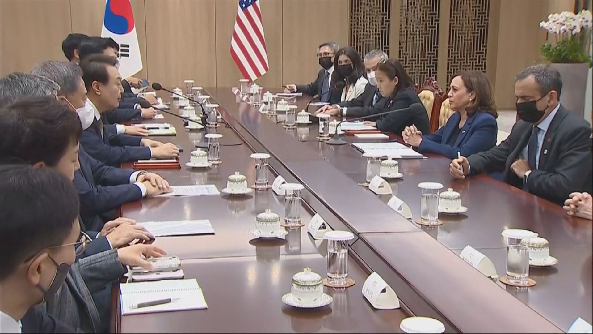 賀錦麗與尹錫悅會面　譴責平壤作挑釁性「核言論」及發射彈道導彈