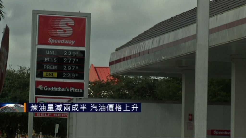 得州煉油量減兩成半　美國汽油價格上升