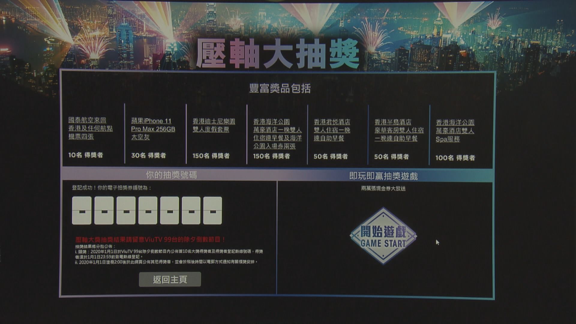 旅發局除夕倒數壓軸大抽獎延遲進行