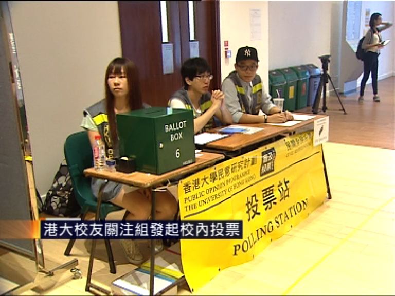 港大校友關注組發起校內投票