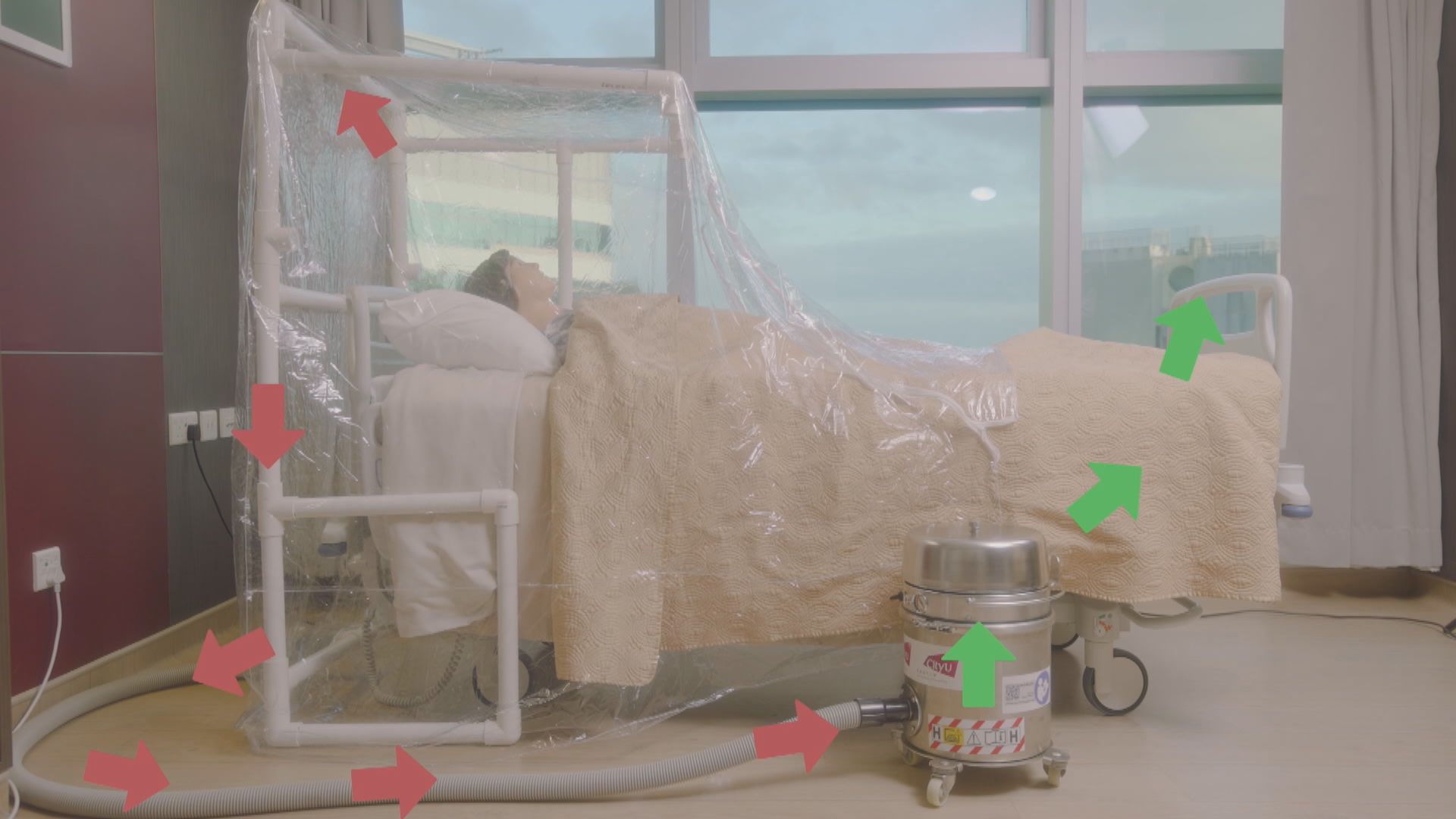 城大研發具負壓功能「快速通風系統」　減急症室交叉感染風險