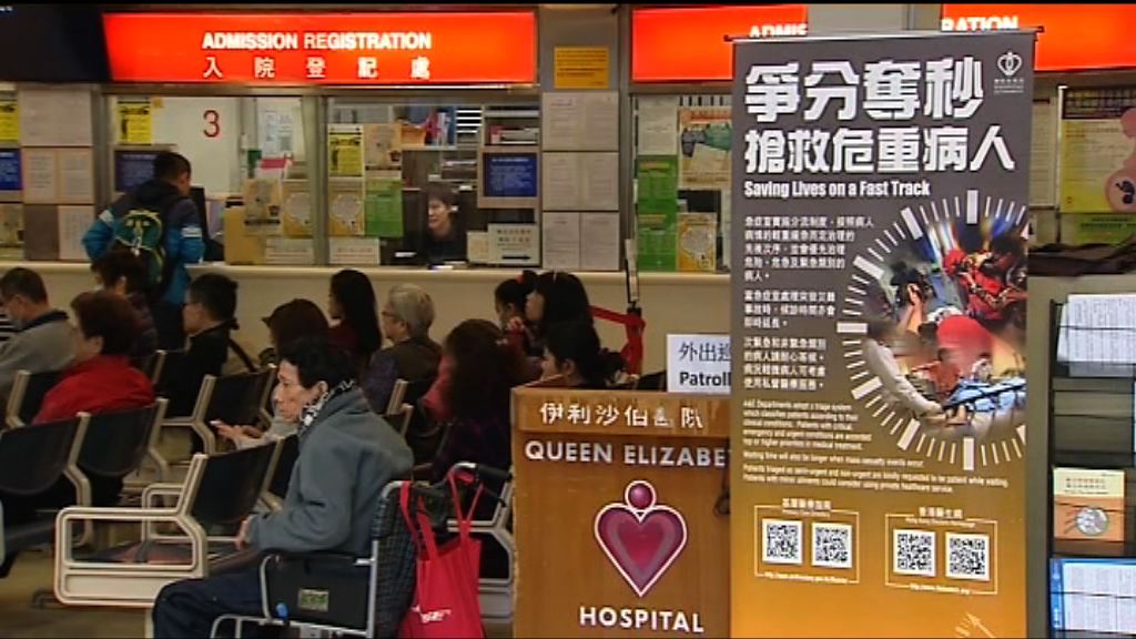伊利沙伯醫院急症室輪候逾七小時