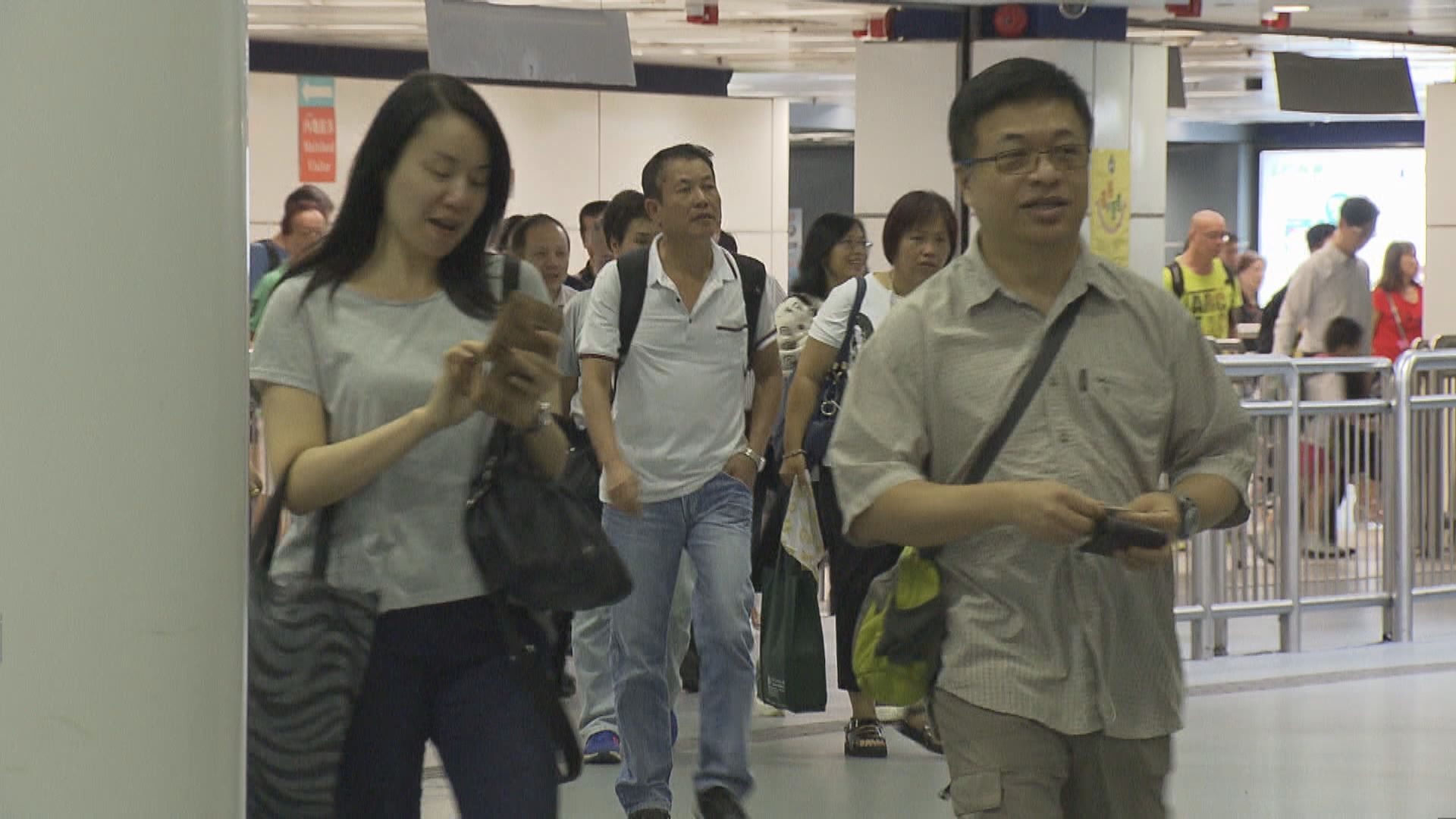 周日出入境人次比去年同期下跌　離境跌逾四成