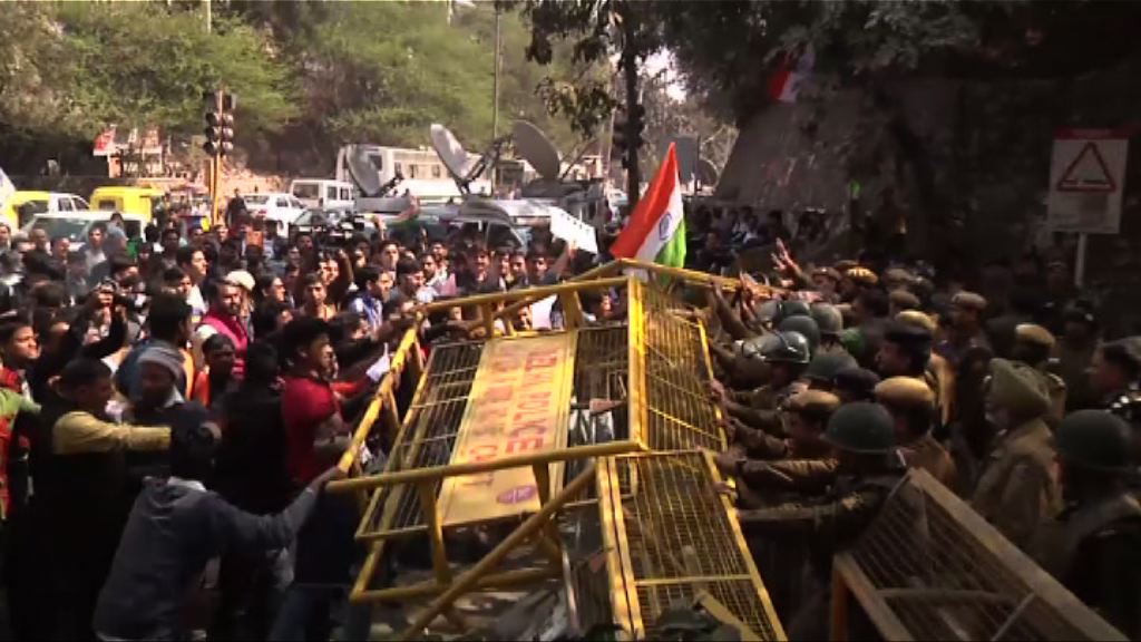 印度續有示威挺被捕學生會長