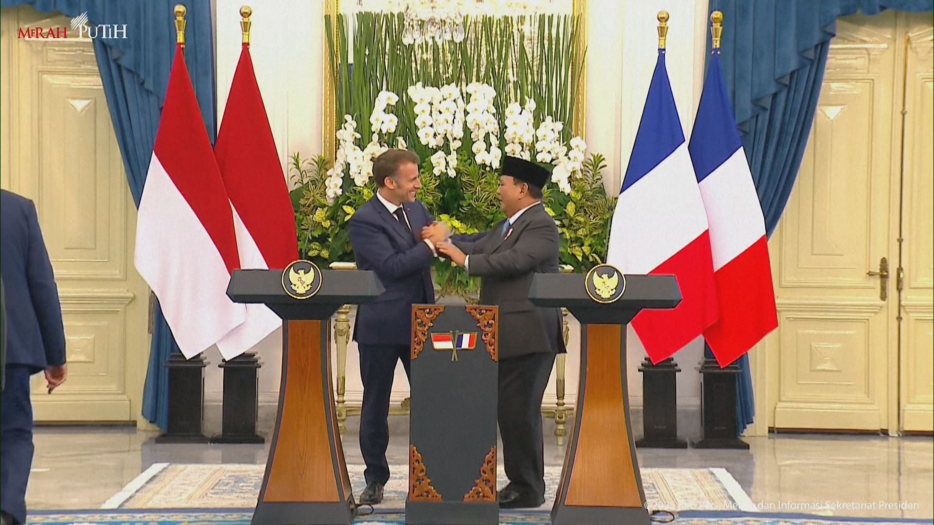 馬克龍轉到印尼晤普拉博沃　商討國防與貿易合作