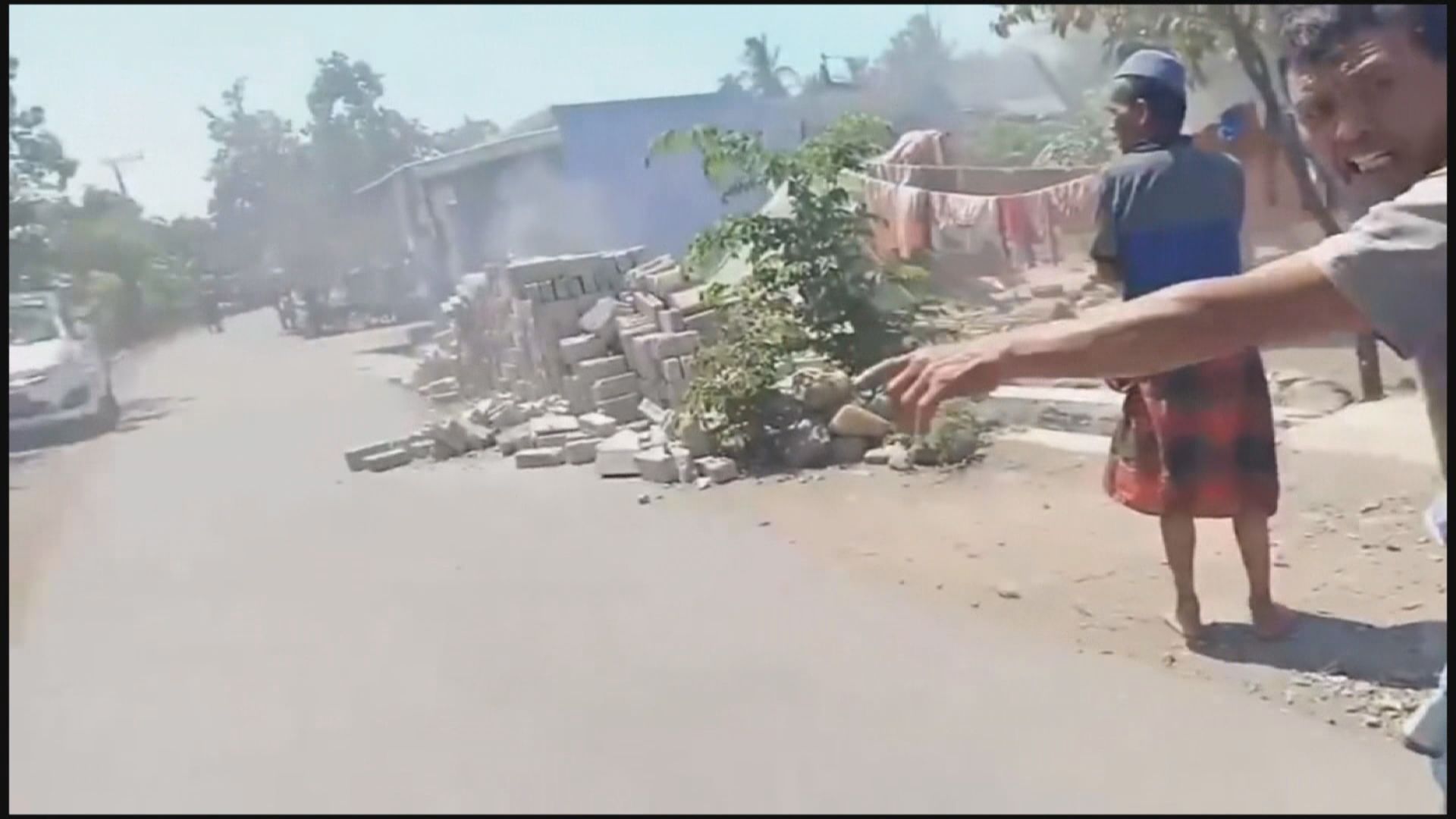 印尼龍目島再有地震引發山泥傾瀉