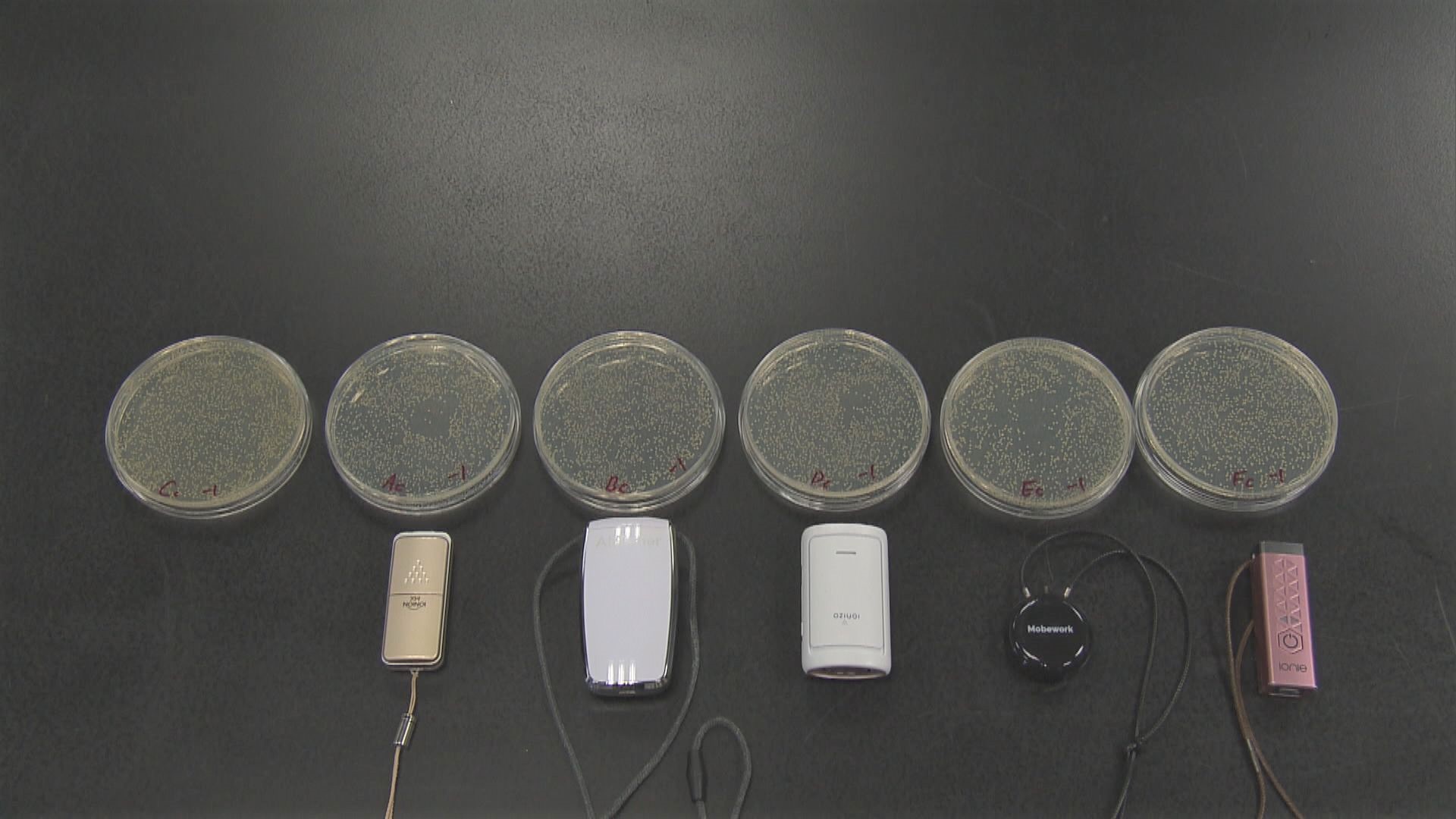 本台測試發現掛頸負離子空氣清新機殺菌能力欠佳