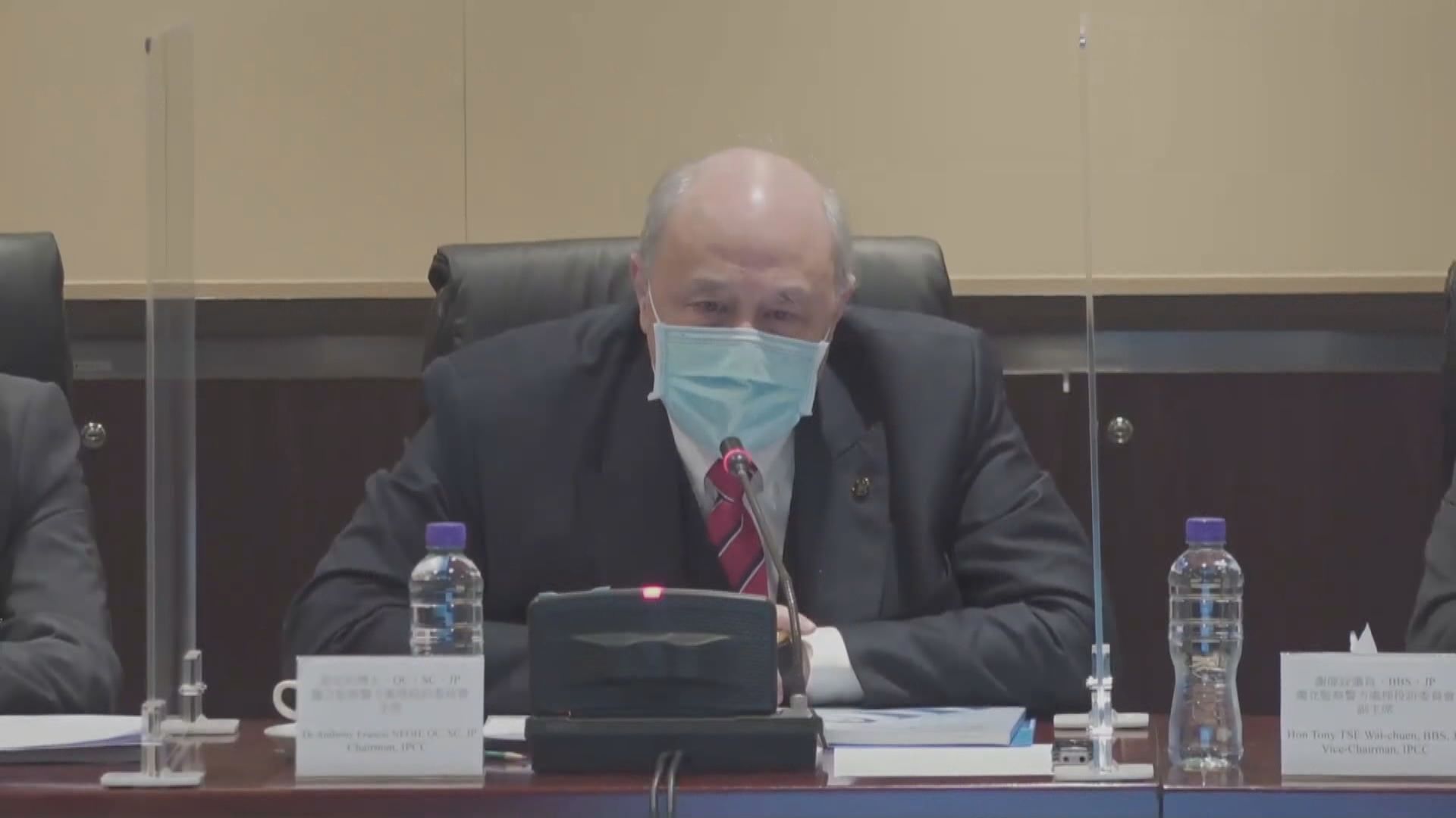 監警會接獲投訴11年來最少　梁定邦：不知是否市民失信心