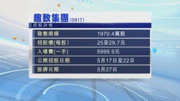 趣致集團首日招股