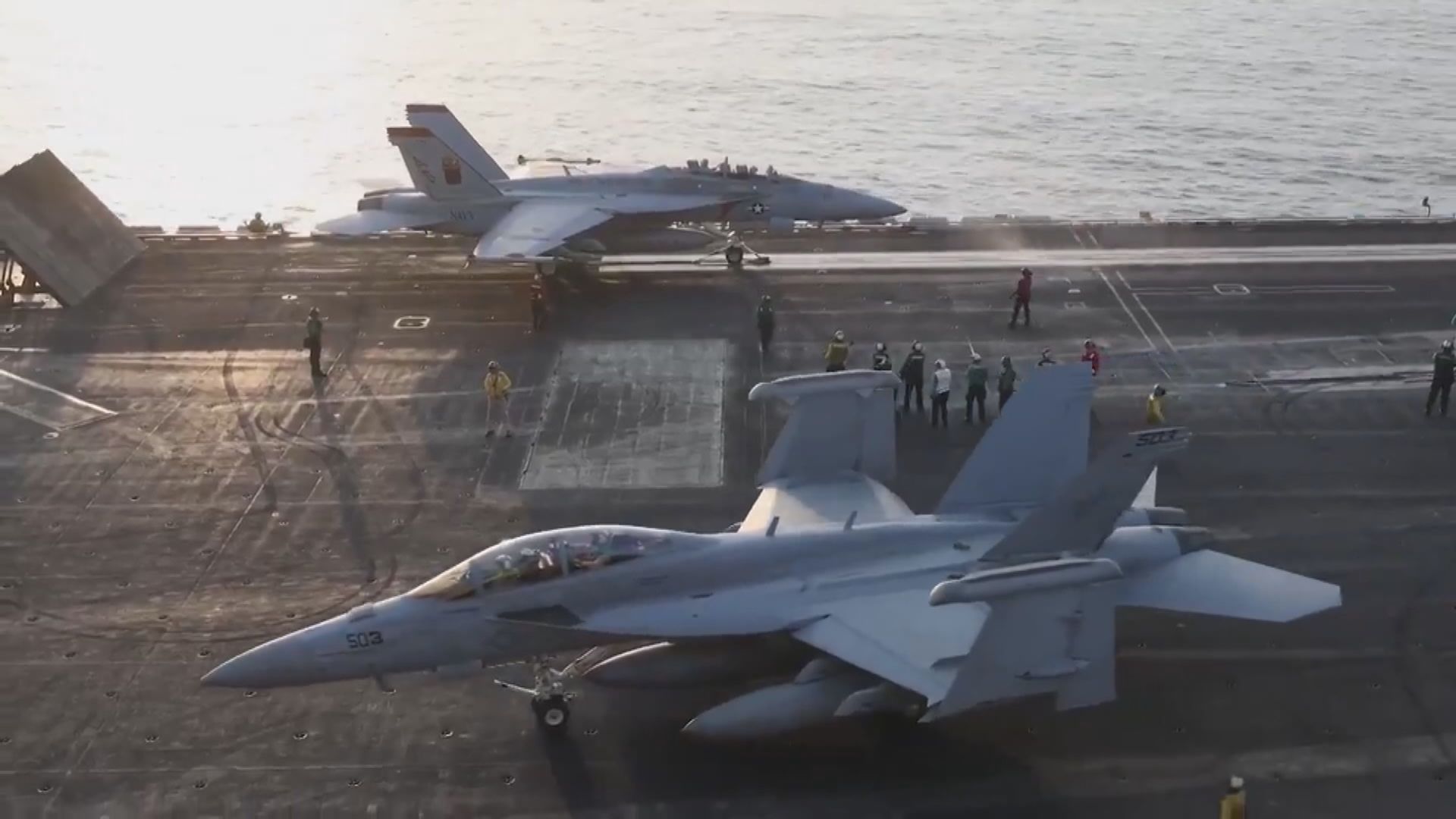 據報美軍派遣第三艘航空母艦到中東地區