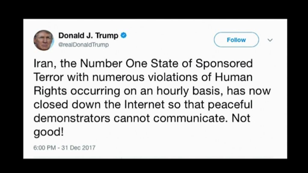 特朗普再批伊朗支援恐怖分子