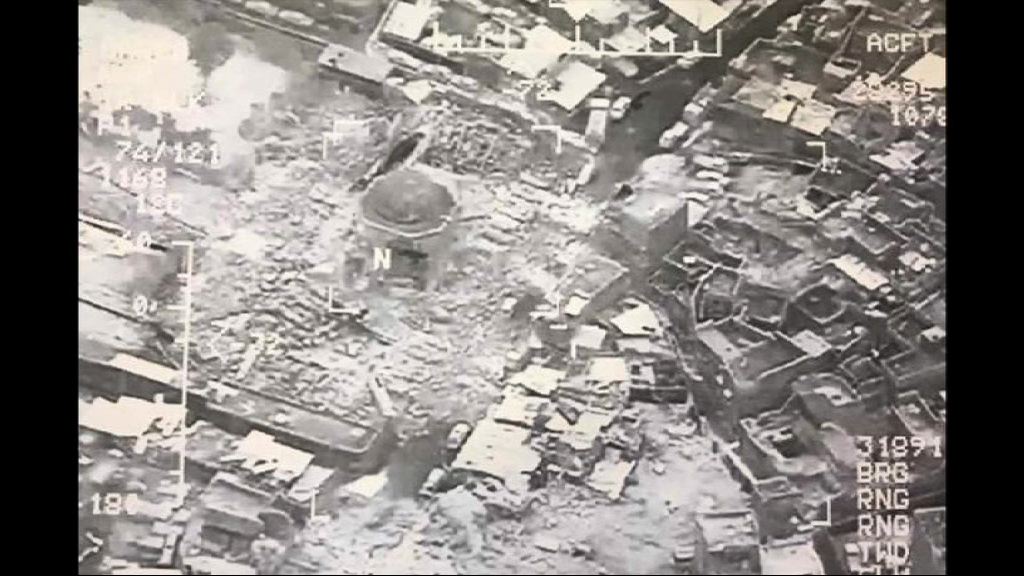 伊拉克摩蘇爾大清真寺遭炸毀