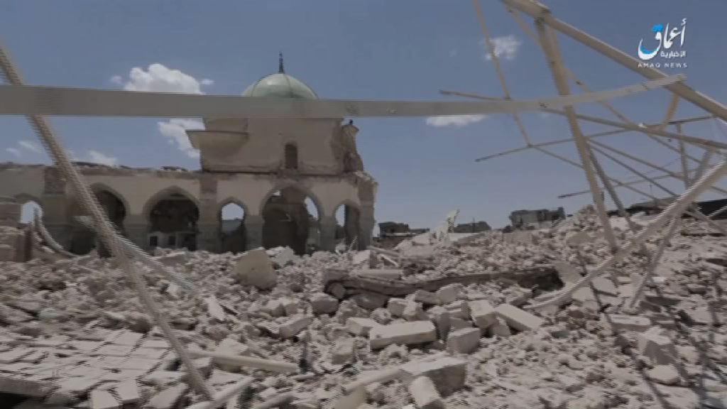 摩蘇爾大清真寺幾乎被夷為平地