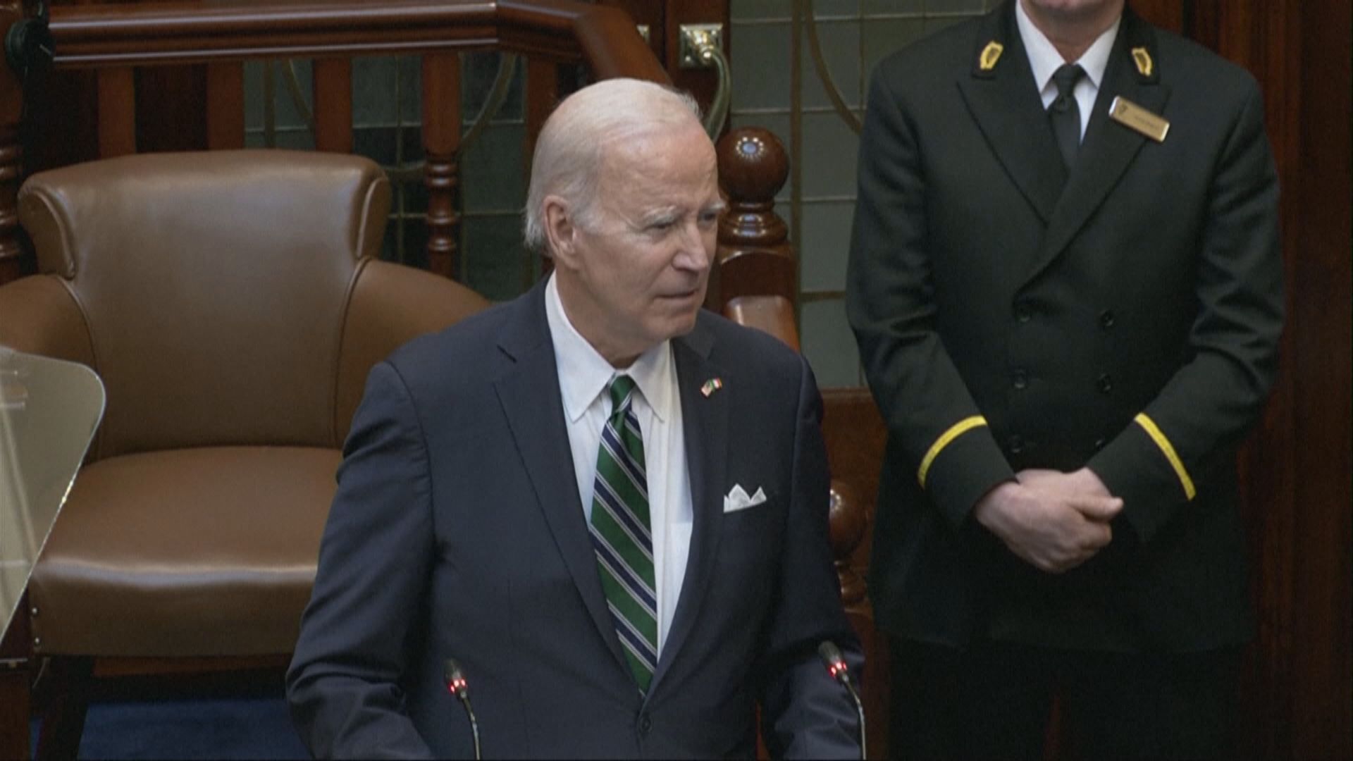 拜登到愛爾蘭國會發表演說　促維持北愛和平