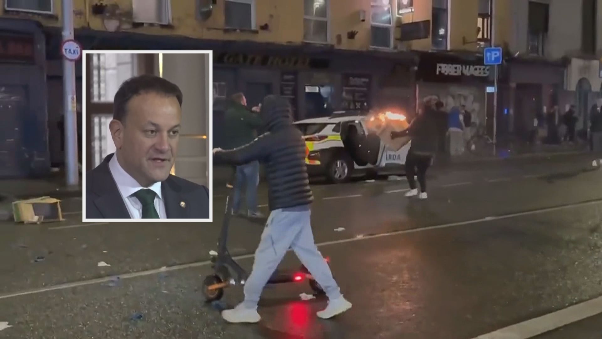 都柏林示威演變成騷亂 總理警告騷亂或會繼續發生