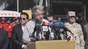 古特雷斯到訪埃及 警告若向拉法發動攻勢將釀巨大人道災難