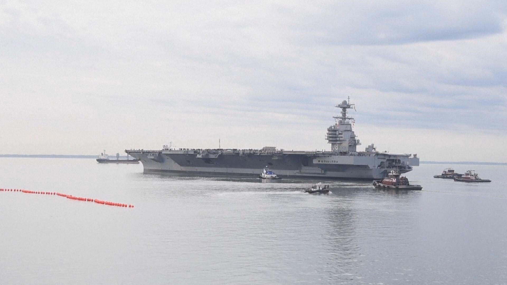 大批以軍壓境加沙 美軍福特號航母戰鬥群抵東地中海