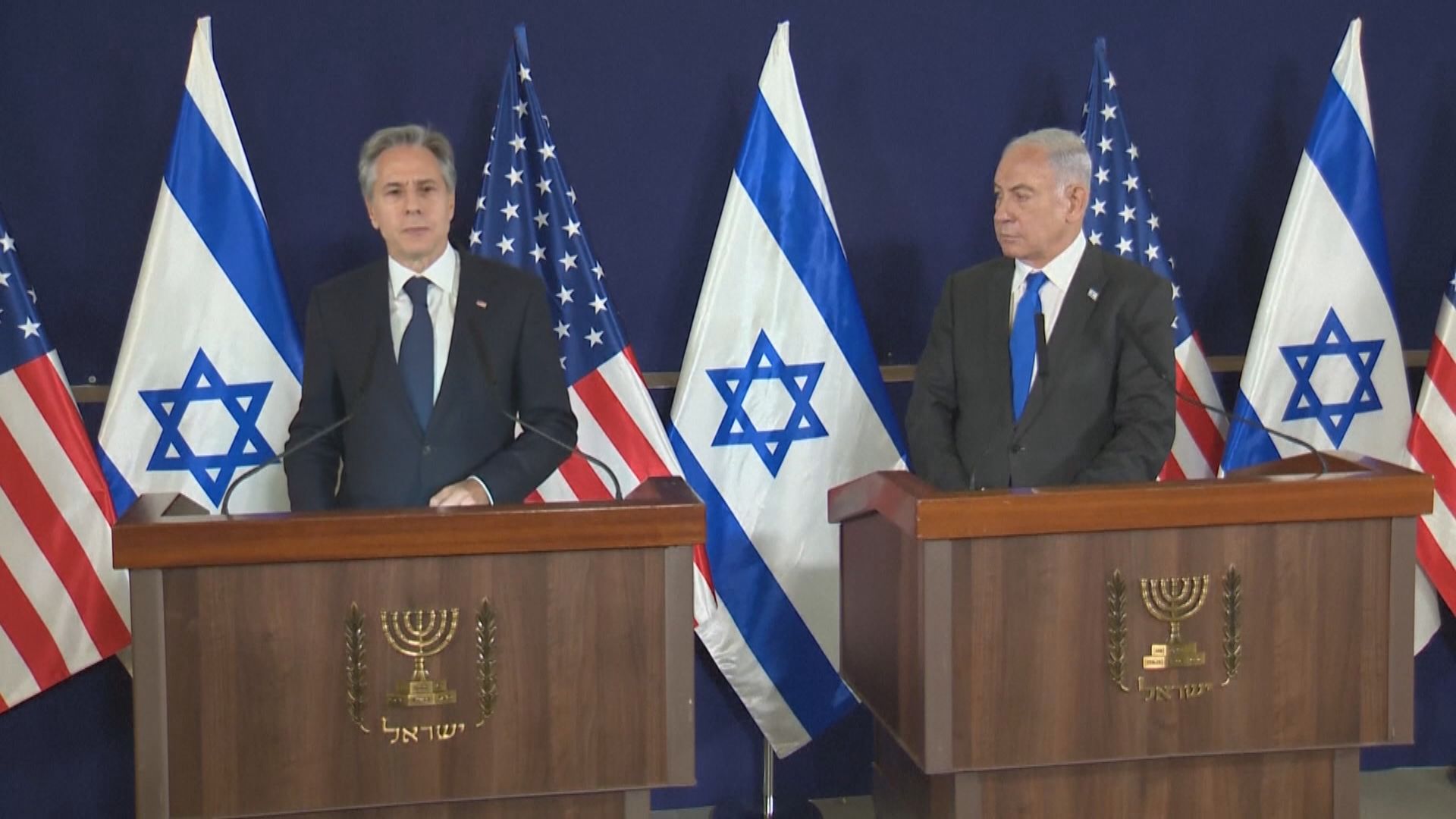 布林肯會見內塔尼亞胡 強調美國對以色列的支持