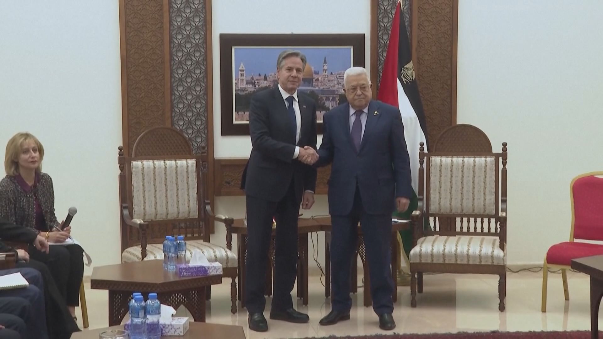 布林肯突訪西岸與阿巴斯會面 未有提及停火