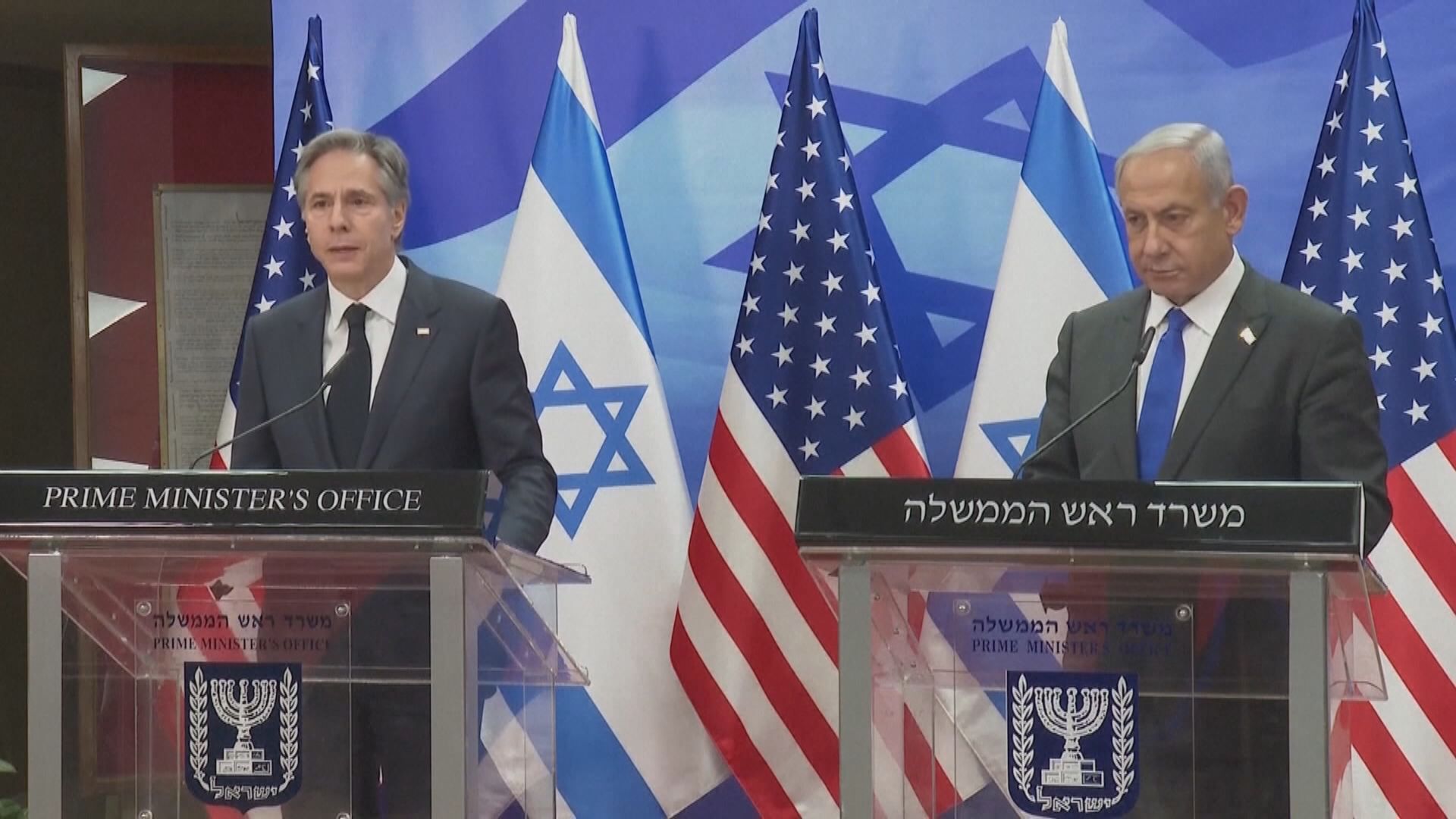 布林肯到訪以色列　敦促以巴雙方緩和緊張局勢