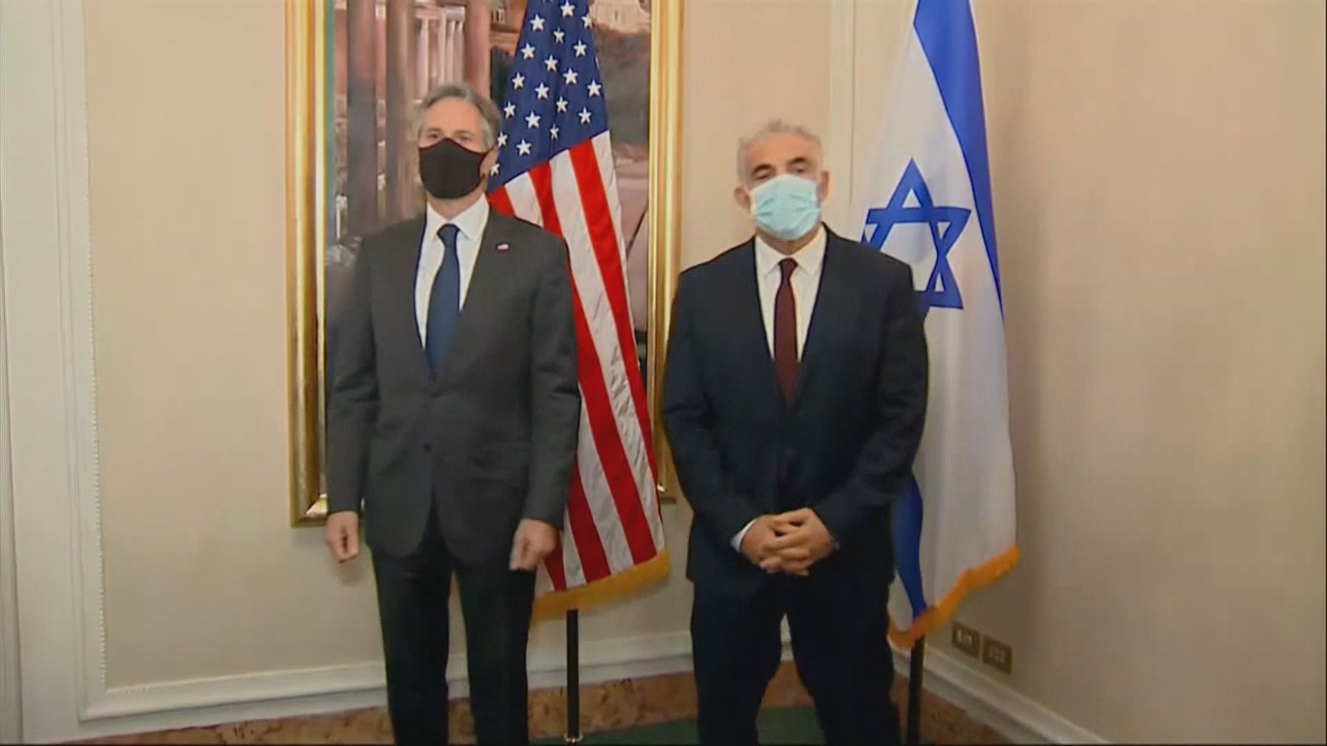 布林肯與以色列新任外長在羅馬會晤