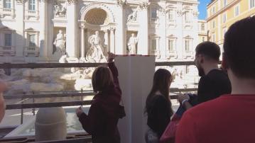 羅馬許願池維修　開放小水池供遊客擲錢幣