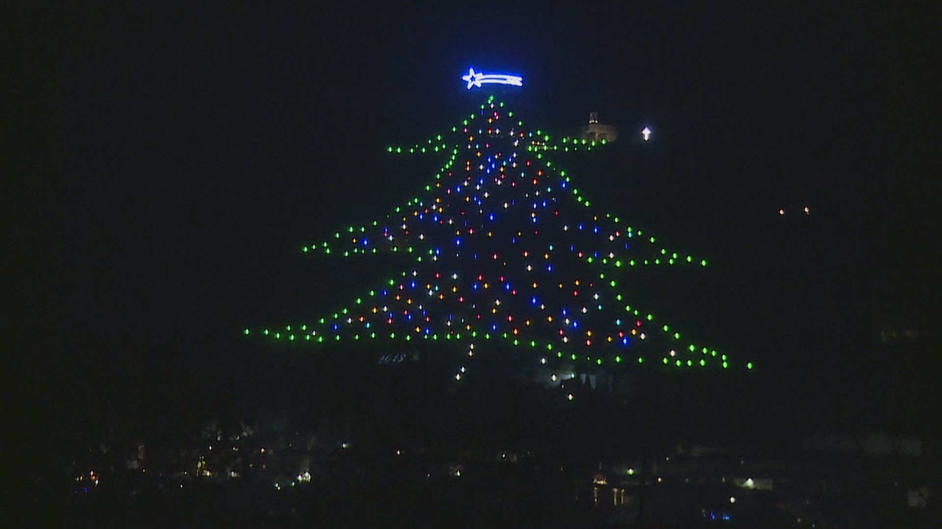 世上最巨型聖誕樹意大利古鎮現身