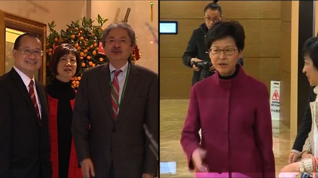 林鄭月娥與曾俊華分別拜會多個商會