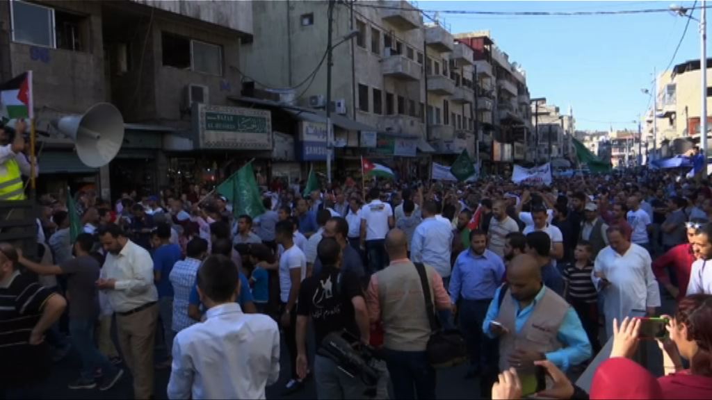 約旦有民眾示威抗議以色列關閉聖殿山